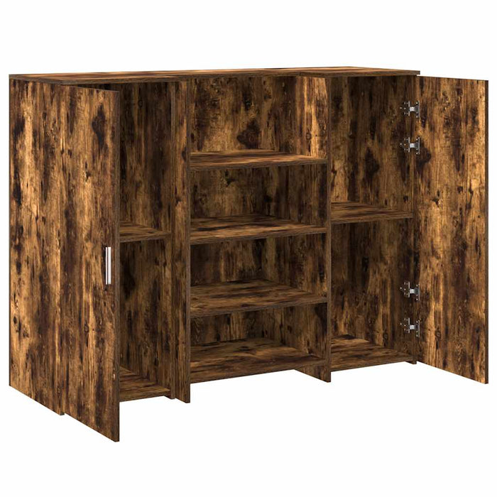 Birou de recepție stejar afumat 135x50x103,5 cm lemn prelucrat - WALTI WALTI