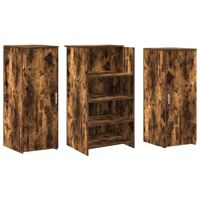 Birou de recepție stejar afumat 135x50x103,5 cm lemn prelucrat - WALTI WALTI