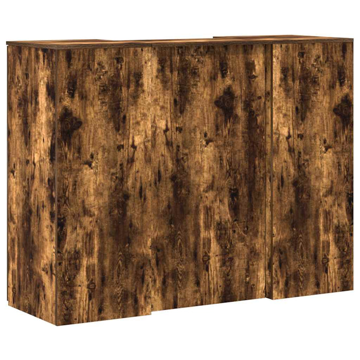 Birou de recepție stejar afumat 135x50x103,5 cm lemn prelucrat - WALTI WALTI