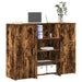 Birou de recepție stejar afumat 135x50x103,5 cm lemn prelucrat - WALTI WALTI