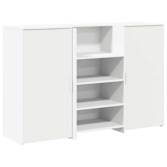 Birou de recepție alb 155x50x103,5 cm din lemn prelucrat - WALTI WALTI