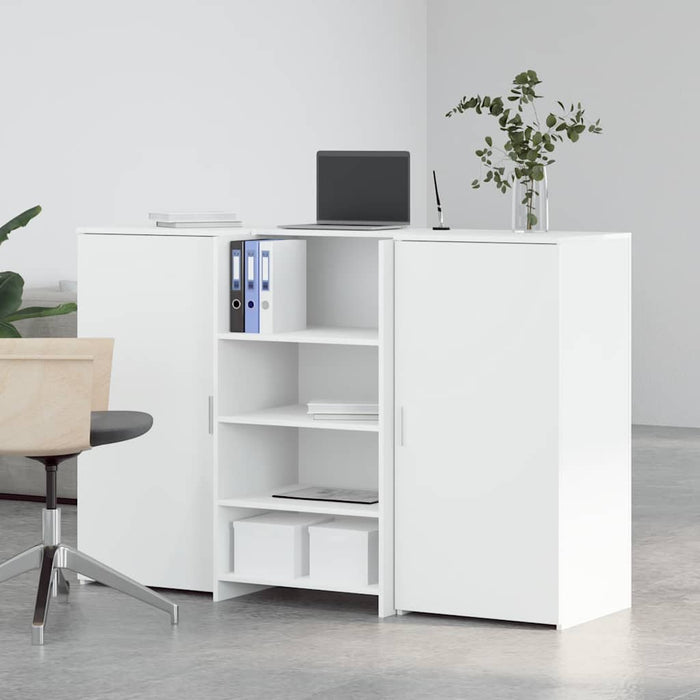 Birou de recepție alb 155x50x103,5 cm din lemn prelucrat - WALTI WALTI