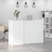 Birou de recepție alb 155x50x103,5 cm din lemn prelucrat - WALTI WALTI