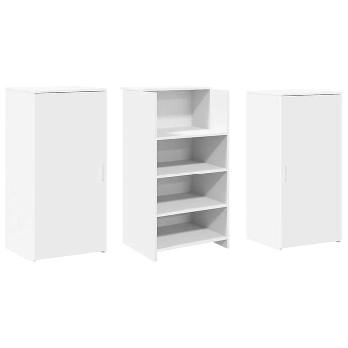 Birou de recepție alb 155x50x103,5 cm din lemn prelucrat - WALTI WALTI