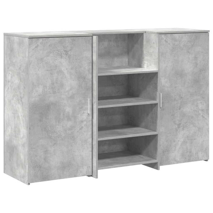 Birou de recepție Gri beton 155x50x103,5 cm Lemn prelucrat - WALTI WALTI
