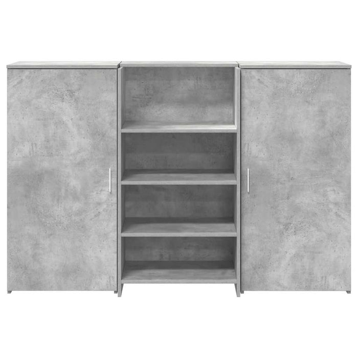 Birou de recepție Gri beton 155x50x103,5 cm Lemn prelucrat - WALTI WALTI