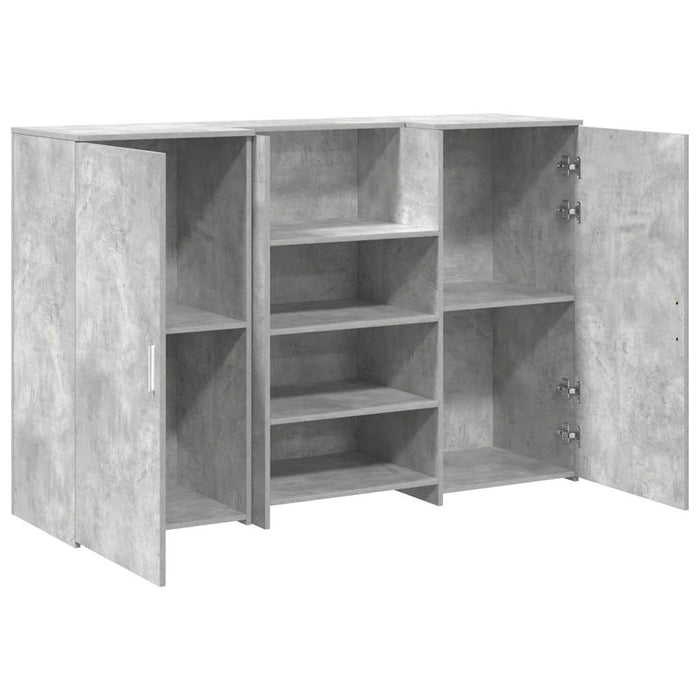 Birou de recepție Gri beton 155x50x103,5 cm Lemn prelucrat - WALTI WALTI