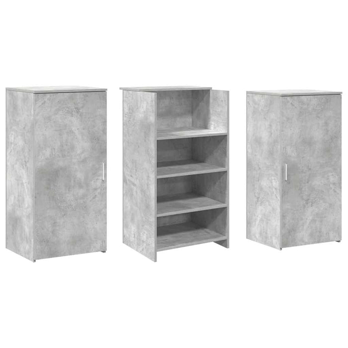 Birou de recepție Gri beton 155x50x103,5 cm Lemn prelucrat - WALTI WALTI