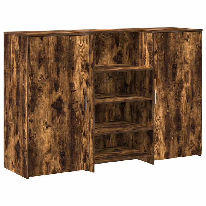 Birou de recepție stejar afumat 155x50x103,5 cm lemn prelucrat - WALTI WALTI