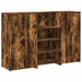 Birou de recepție stejar afumat 155x50x103,5 cm lemn prelucrat - WALTI WALTI