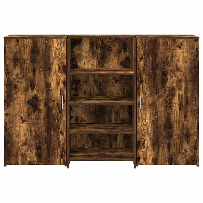 Birou de recepție stejar afumat 155x50x103,5 cm lemn prelucrat - WALTI WALTI