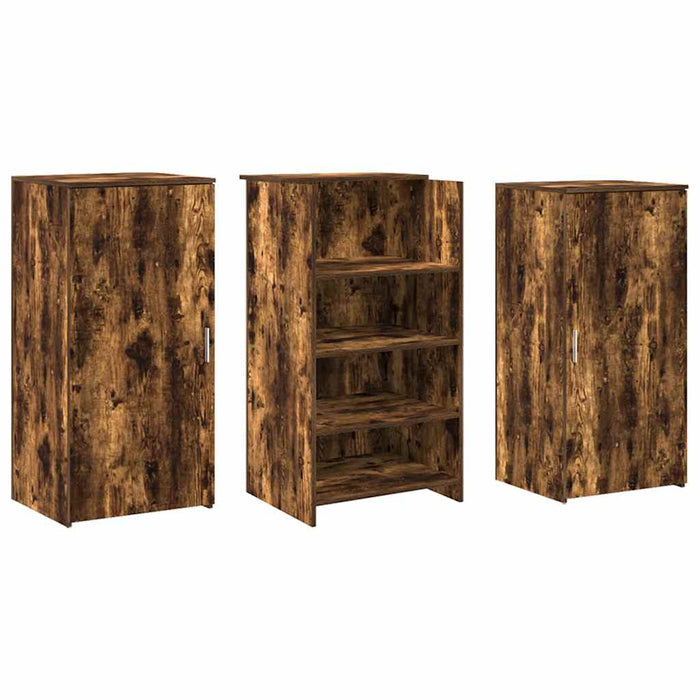 Birou de recepție stejar afumat 155x50x103,5 cm lemn prelucrat - WALTI WALTI