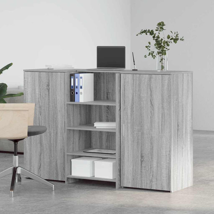 Birou de recepție Gri Sonoma 155x50x103,5 cm Lemn prelucrat WALTI