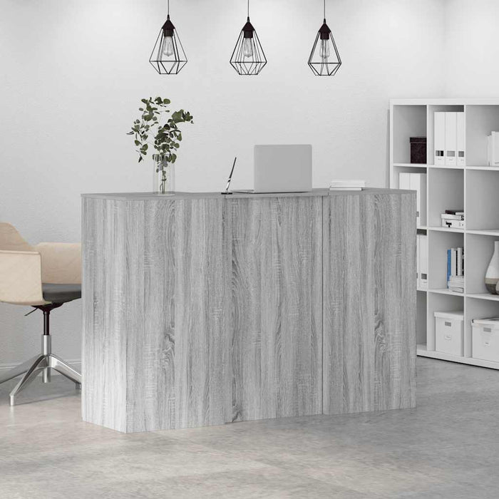 Birou de recepție Gri Sonoma 155x50x103,5 cm Lemn prelucrat WALTI