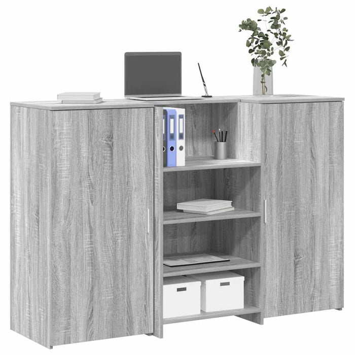 Birou de recepție Gri Sonoma 155x50x103,5 cm Lemn prelucrat WALTI