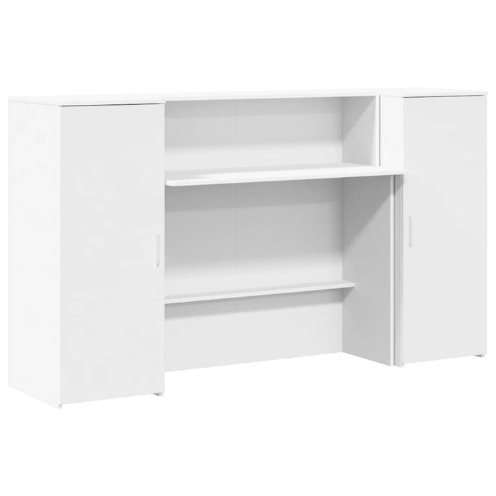 Birou de recepție, alb, 180x50x103,5 cm, lemn stratificat WALTI