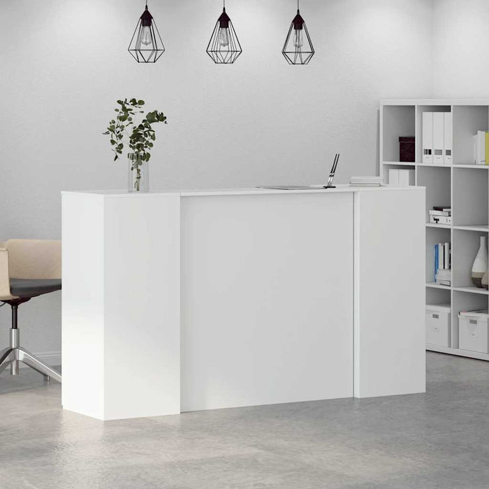 Birou de recepție, alb, 180x50x103,5 cm, lemn stratificat WALTI