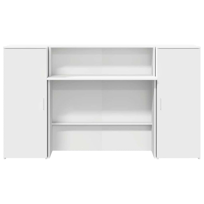 Birou de recepție, alb, 180x50x103,5 cm, lemn stratificat WALTI