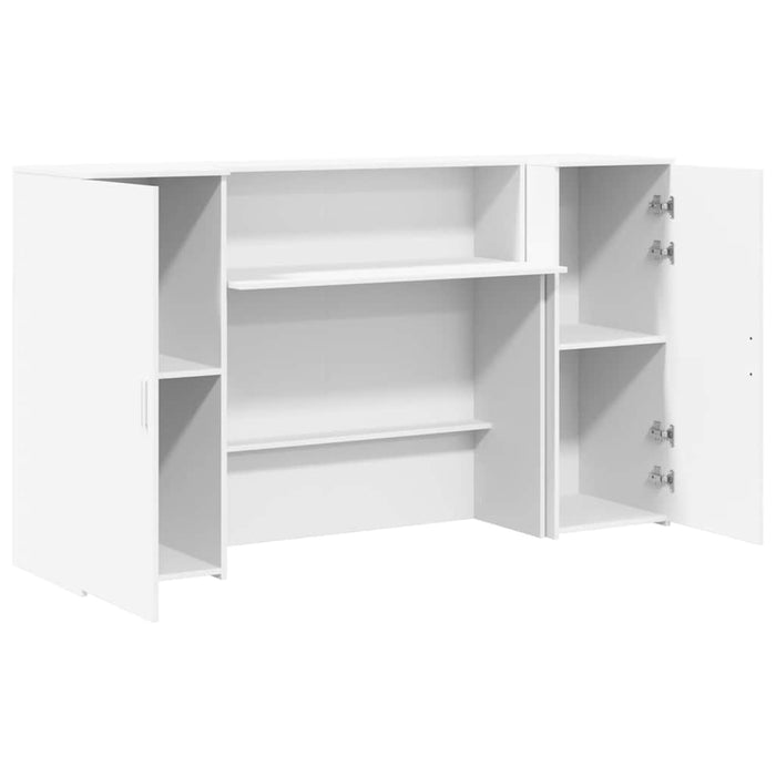 Birou de recepție, alb, 180x50x103,5 cm, lemn stratificat WALTI