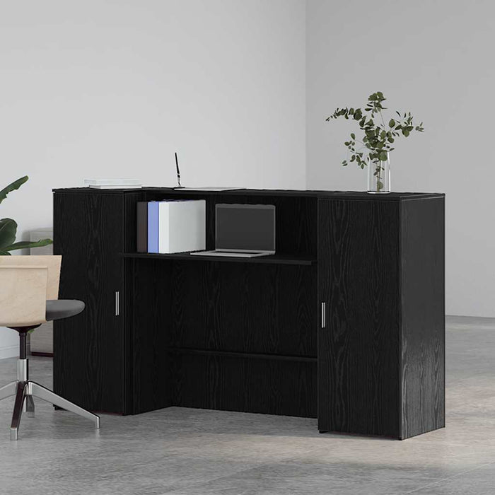 Birou de recepție din stejar negru 180x50x103,5 cm, lemn stratificat - WALTI WALTI