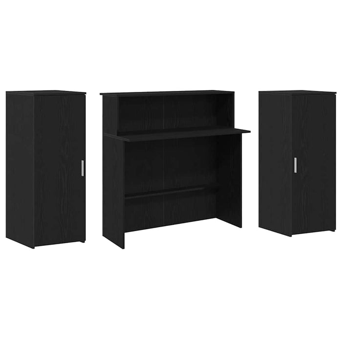 Birou de recepție din stejar negru 180x50x103,5 cm, lemn stratificat - WALTI WALTI