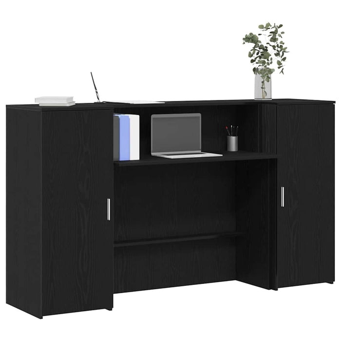 Birou de recepție din stejar negru 180x50x103,5 cm, lemn stratificat - WALTI WALTI