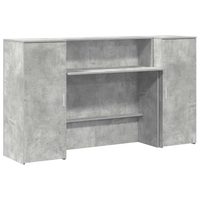 Birou de recepție Gri beton 180x50x103,5 cm Lemn prelucrat - WALTI WALTI