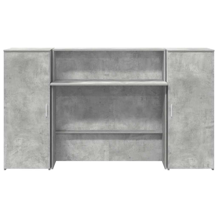 Birou de recepție Gri beton 180x50x103,5 cm Lemn prelucrat - WALTI WALTI