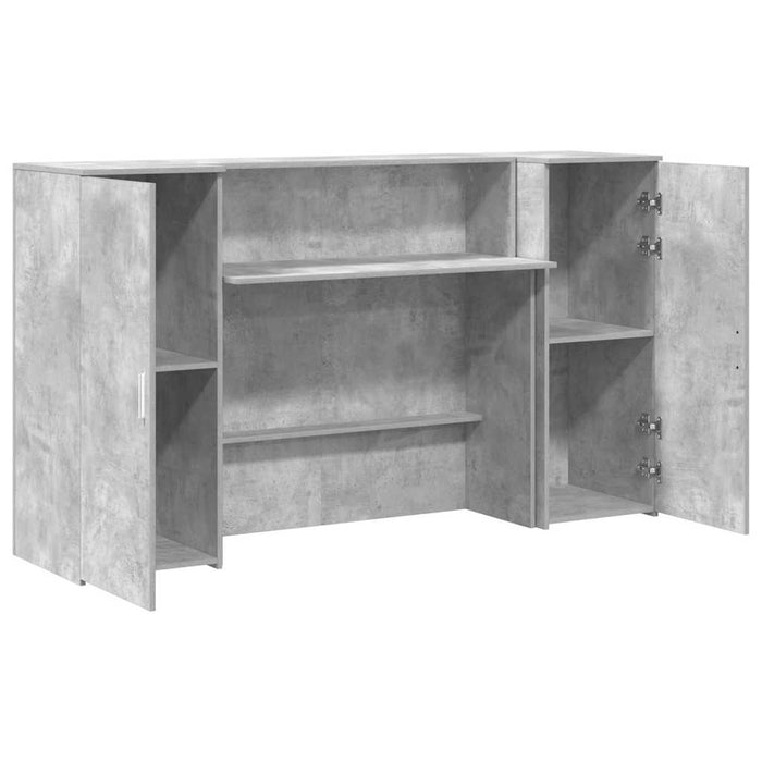 Birou de recepție Gri beton 180x50x103,5 cm Lemn prelucrat - WALTI WALTI
