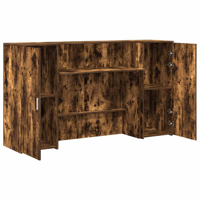 Birou de recepție stejar afumat 180x50x103,5 cm lemn prelucrat - WALTI WALTI