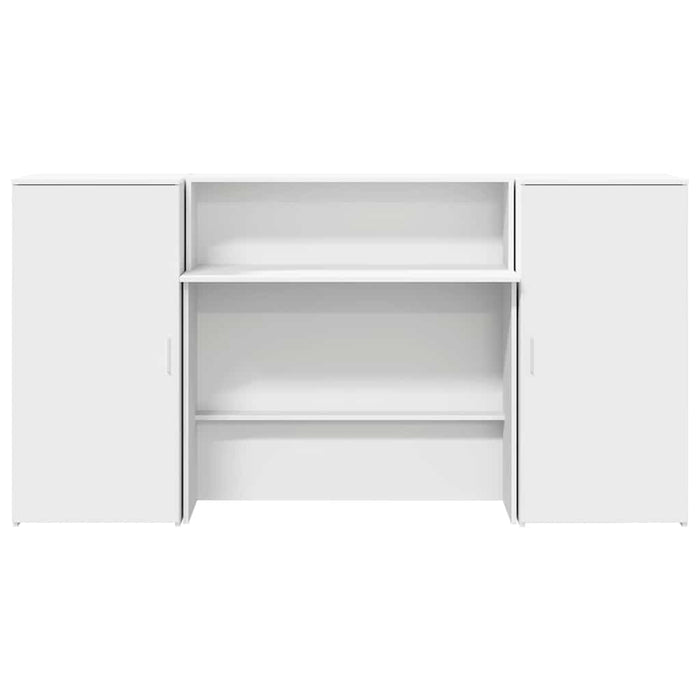 Birou de recepție alb 200x50x103,5 cm din lemn prelucrat - WALTI WALTI