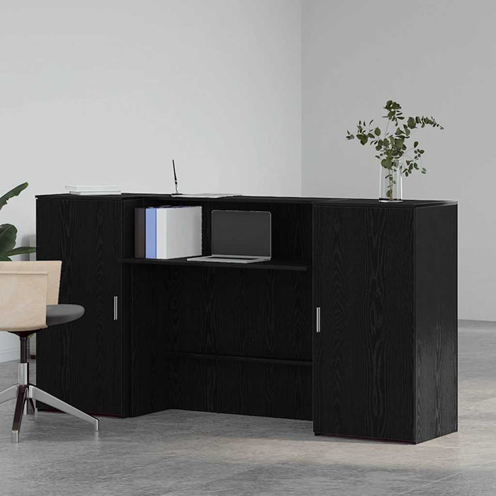 Birou de recepție Stejar negru 200x50x103,5 cm Lemn prelucrat - WALTI WALTI