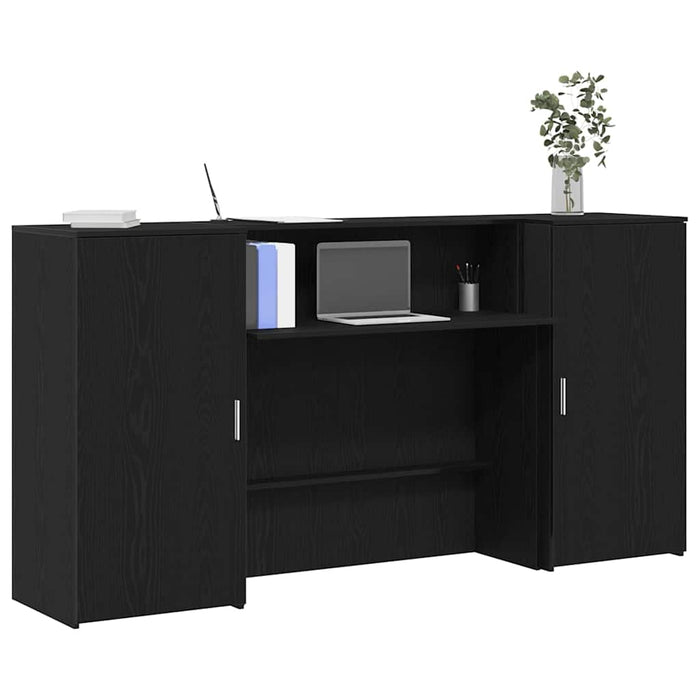 Birou de recepție Stejar negru 200x50x103,5 cm Lemn prelucrat - WALTI WALTI
