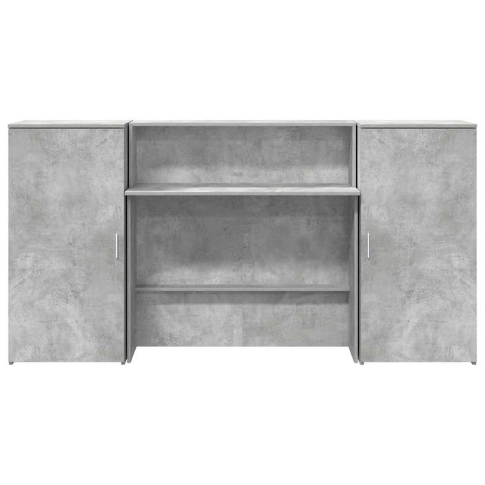 Birou de recepție Gri beton 200x50x103,5 cm Lemn prelucrat - WALTI WALTI