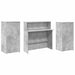 Birou de recepție Gri beton 200x50x103,5 cm Lemn prelucrat - WALTI WALTI