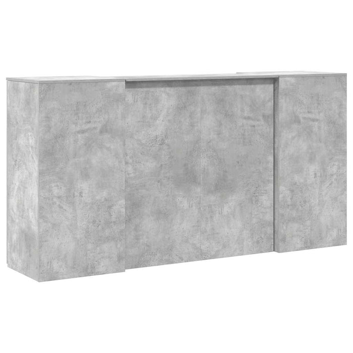 Birou de recepție Gri beton 200x50x103,5 cm Lemn prelucrat - WALTI WALTI