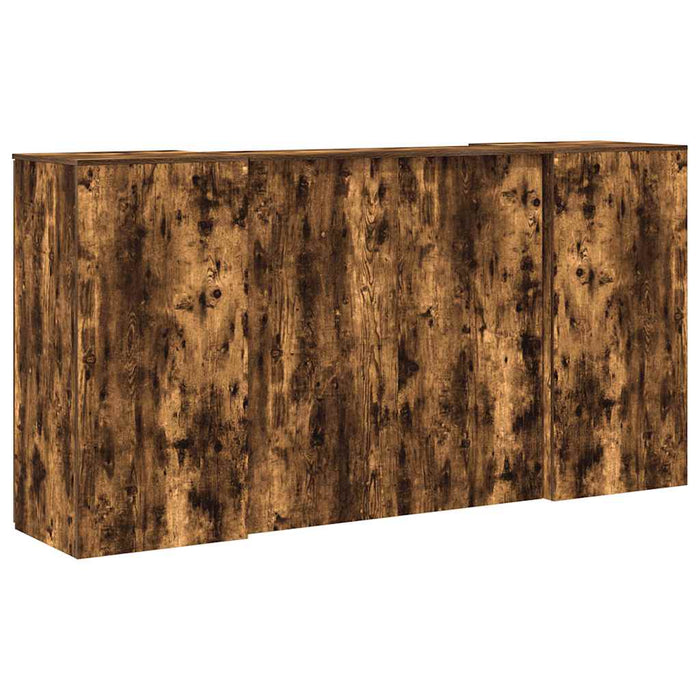 Birou de recepție stejar afumat 200x50x103,5 cm lemn prelucrat - WALTI WALTI