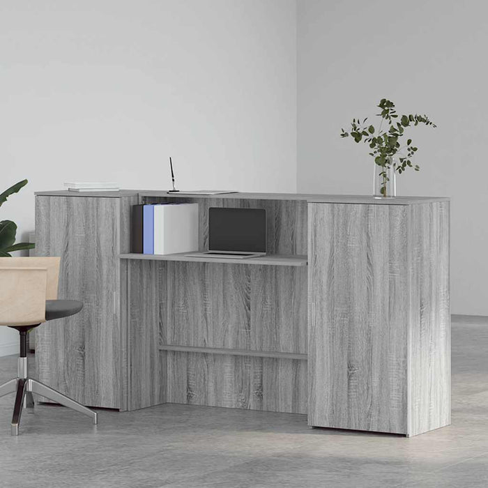 Birou de recepție Gri Sonoma 200x50x103,5 cm Lemn prelucrat WALTI