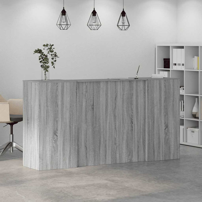 Birou de recepție Gri Sonoma 200x50x103,5 cm Lemn prelucrat WALTI