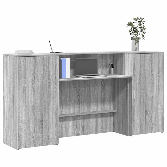 Birou de recepție Gri Sonoma 200x50x103,5 cm Lemn prelucrat WALTI