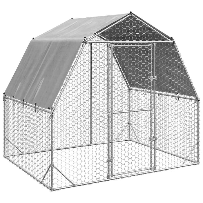 Pui de găină cu acoperiș 2,5x2x2,25 m oțel galvanizat - WALTI WALTI