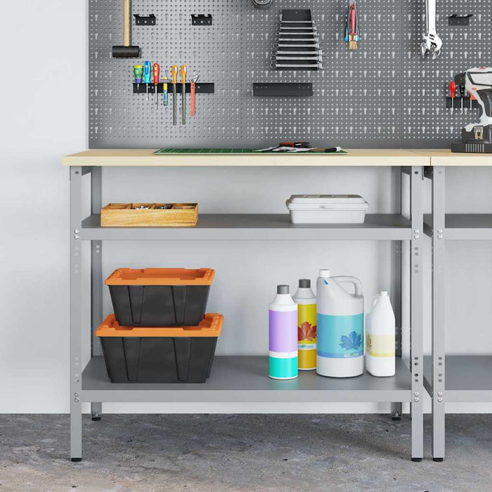 Masă de lucru Gri 100 x 55 x 85 cm Oțel vopsit electrostatic - WALTI WALTI