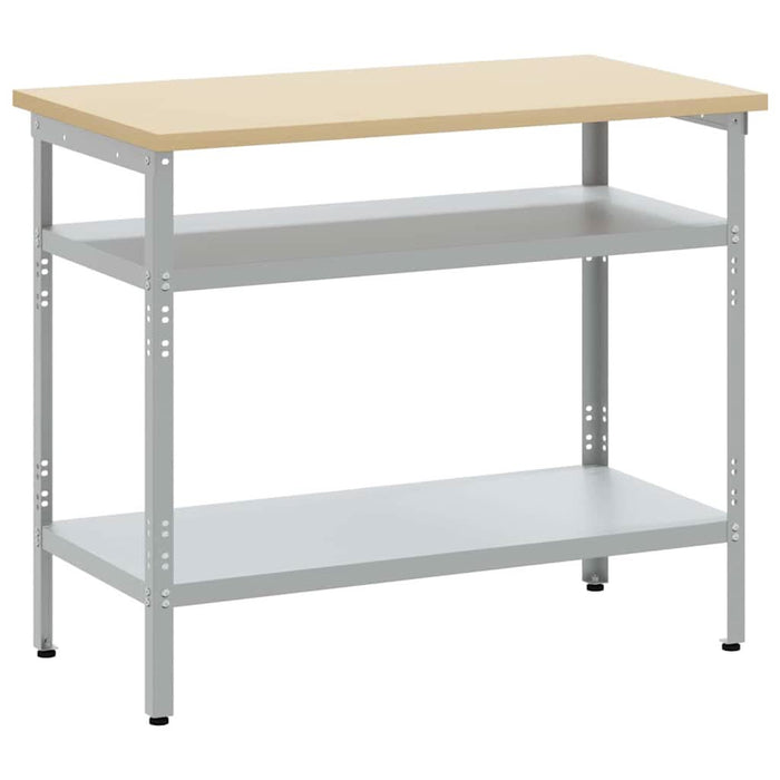 Masă de lucru Gri 100 x 55 x 85 cm Oțel vopsit electrostatic - WALTI WALTI