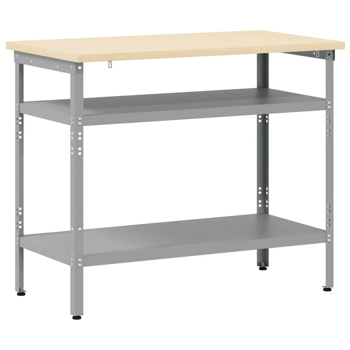 Masă de lucru Gri 100 x 55 x 85 cm Oțel vopsit electrostatic - WALTI WALTI