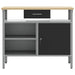 Banc de lucru cu sertar cu raft Negru și Gri 100 x 55 x 85 cm - WALTI WALTI