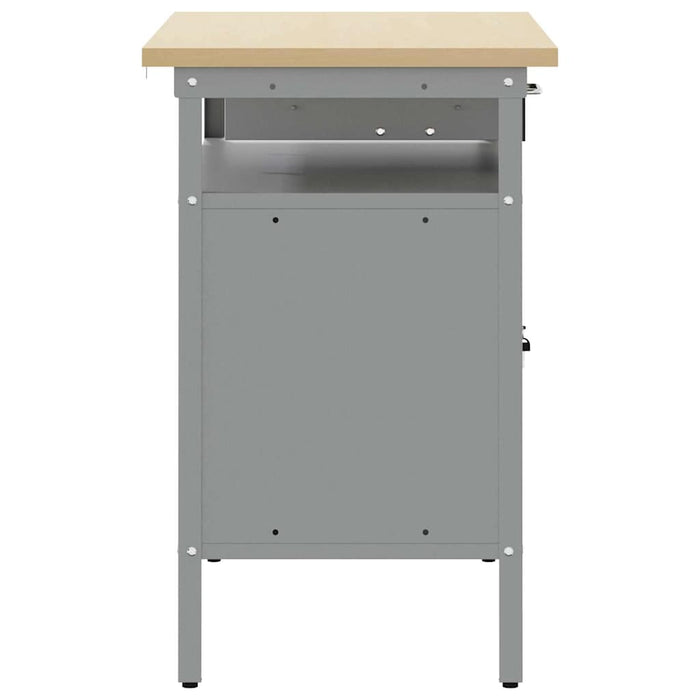 Banc de lucru cu sertar cu raft Negru și Gri 100 x 55 x 85 cm - WALTI WALTI