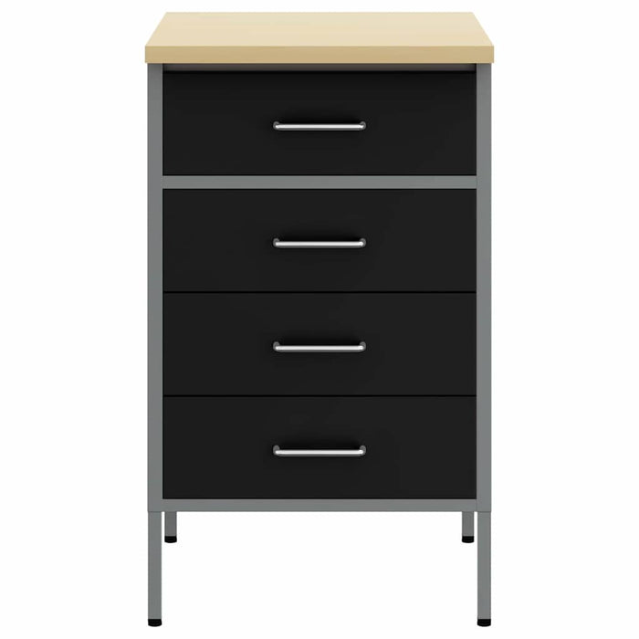 Banc de lucru cu sertar Negru și Gri 50 x 55 x 85 cm - WALTI WALTI