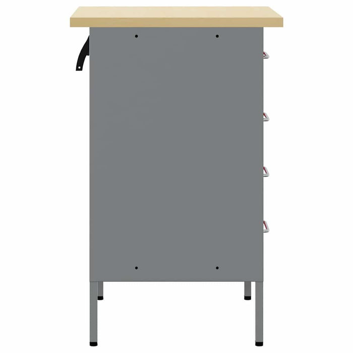 Banc de lucru cu sertar Roșu și gri 50 x 55 x 85 cm - WALTI WALTI