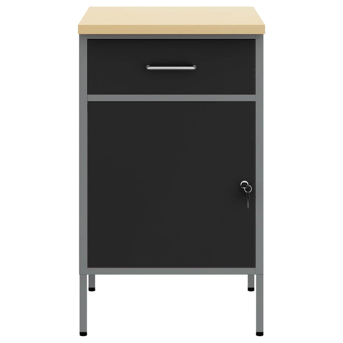 Banc de lucru cu sertar cu blocare Negru și Gri 50 x 55 x 85 cm - WALTI WALTI