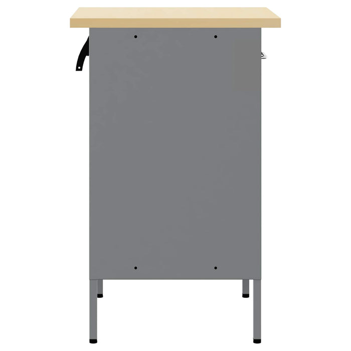 Banc de lucru cu sertar cu blocare Negru și Gri 50 x 55 x 85 cm - WALTI WALTI